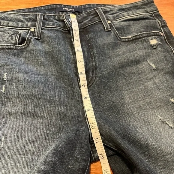 Fidelity denim Gwen high rise skinny Abbot vintage w holes distressed jeans. 29 - Picture 12 of 15